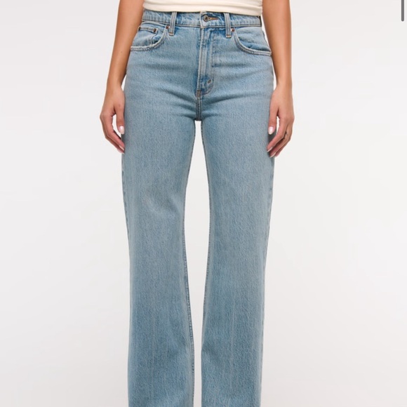 Abercrombie & Fitch Denim - Abercrombie & Fitch Light Blue Straight Leg Jeans